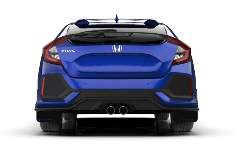Rally Armor 17-21 Honda Civic EX/EX-L/LX (Hatchback) Black UR Mud Flap Dark Grey Logo