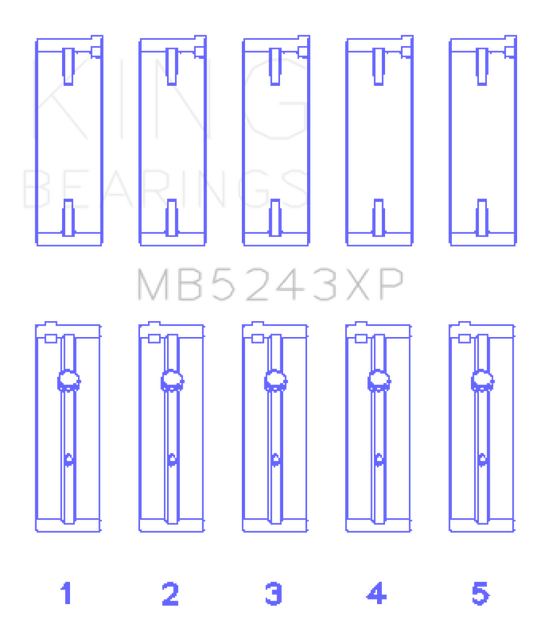 King Engine Bearings Nissan SR20DE/DET (2.0L) Performance Main Bearing Set - Size STD