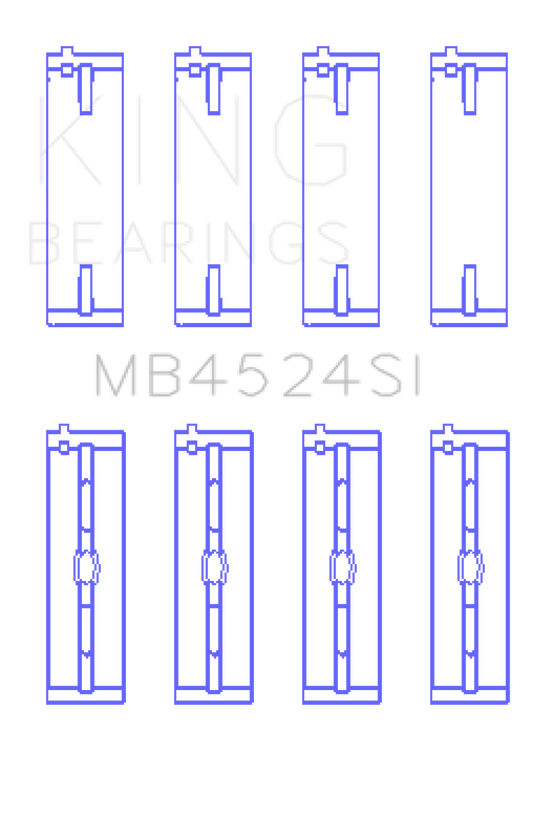 King Bearings Nissan VR38DETT VQ35HR VQ37HR Performance Crankshaft Main Bearings - Size +0.25mm